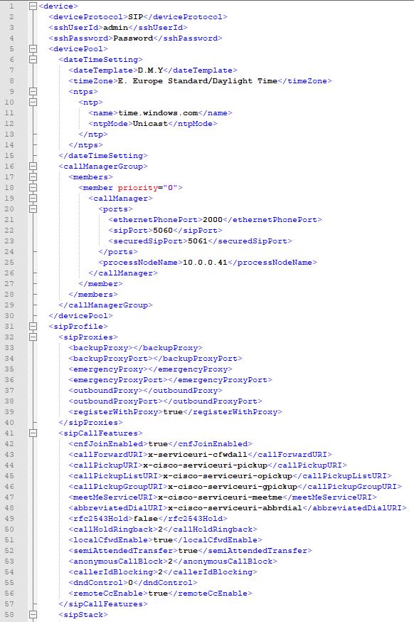 Konfiguracja telefonu CISCO