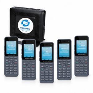 Centrala telefoniczna Asterisk z konfiguracją + 5 × telefon Wi-Fi Grandstream WP826
