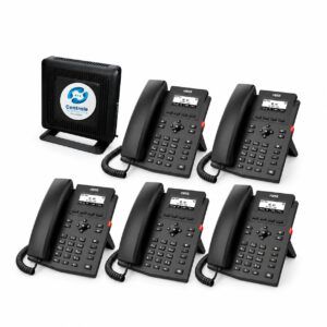 Centrala telefoniczna Asterisk z konfiguracją + 5 × telefon VoIP Fanvil X301G