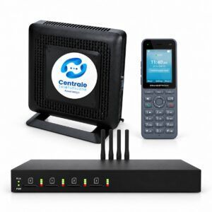 Centrala telefoniczna Asterisk z konfiguracją + bramka GSM Dinstar UC2000-VE + telefon Wi-Fi Grandstream WP826